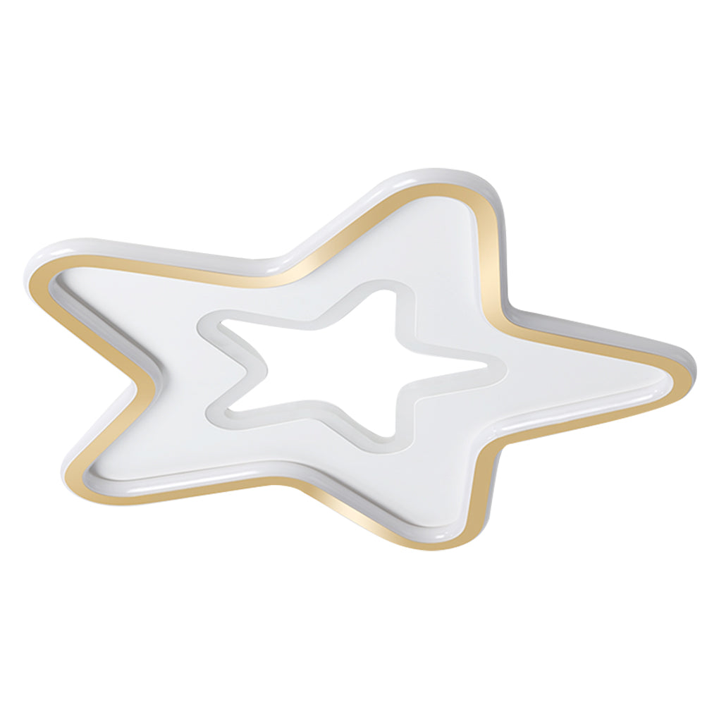 Nordic Ultra-thin Star Ceiling Light - LED Kids Bedroom Lamp