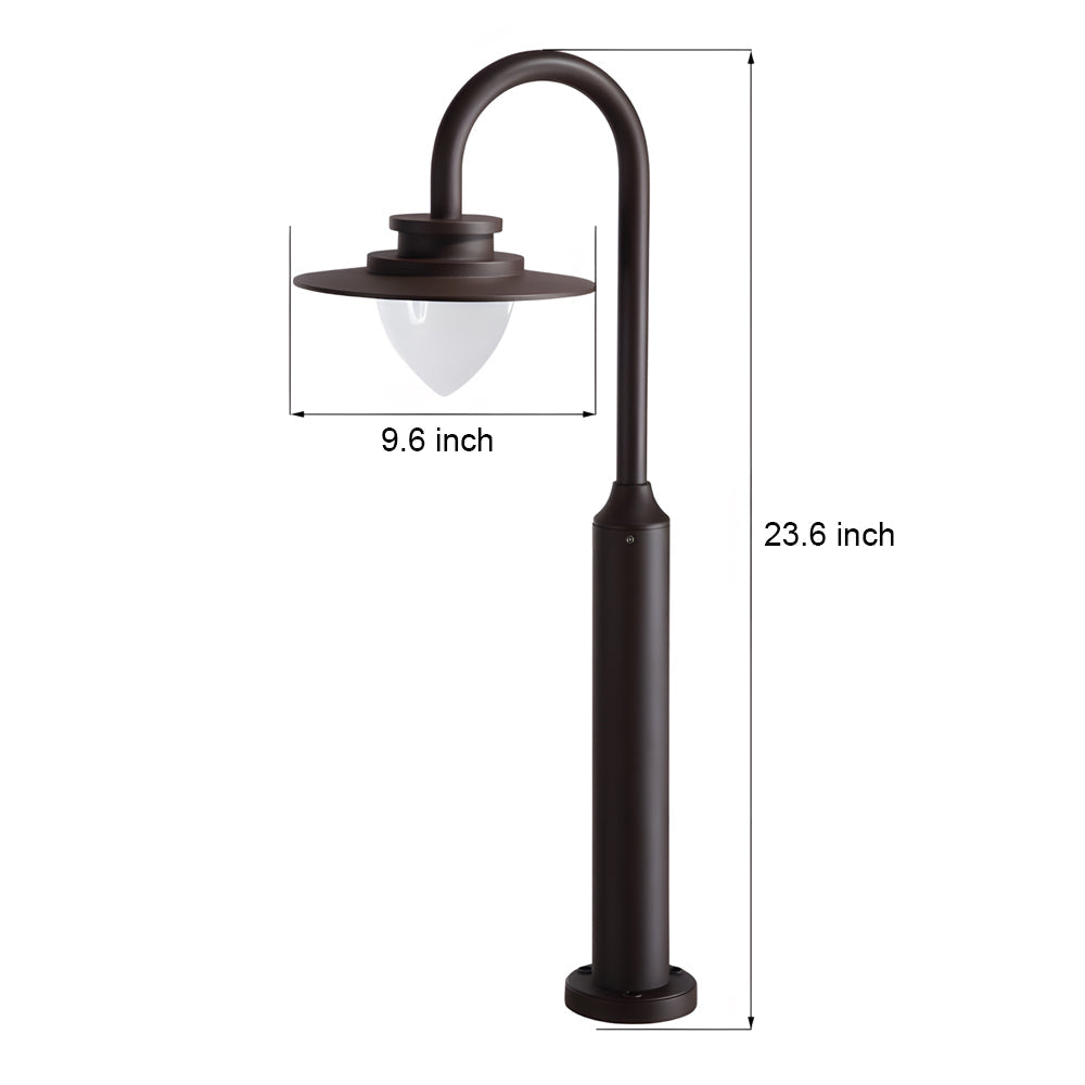 Minimalist Nordic Arc Arm LED Lawn Lamp Outdoor Post Lighting