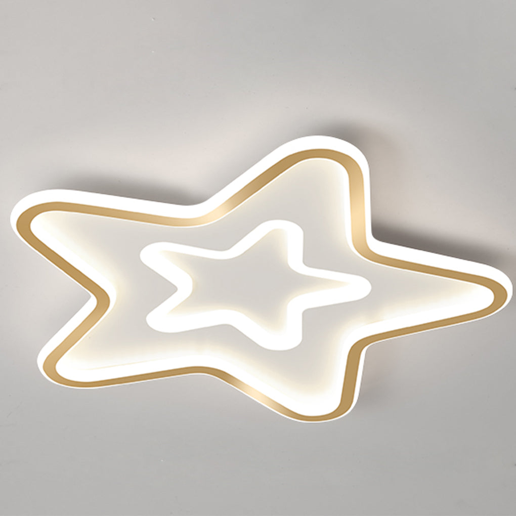 Nordic Ultra-thin Star Ceiling Light - LED Kids Bedroom Lamp