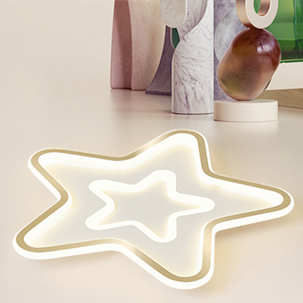 Nordic Ultra-thin Star Ceiling Light - LED Kids Bedroom Lamp