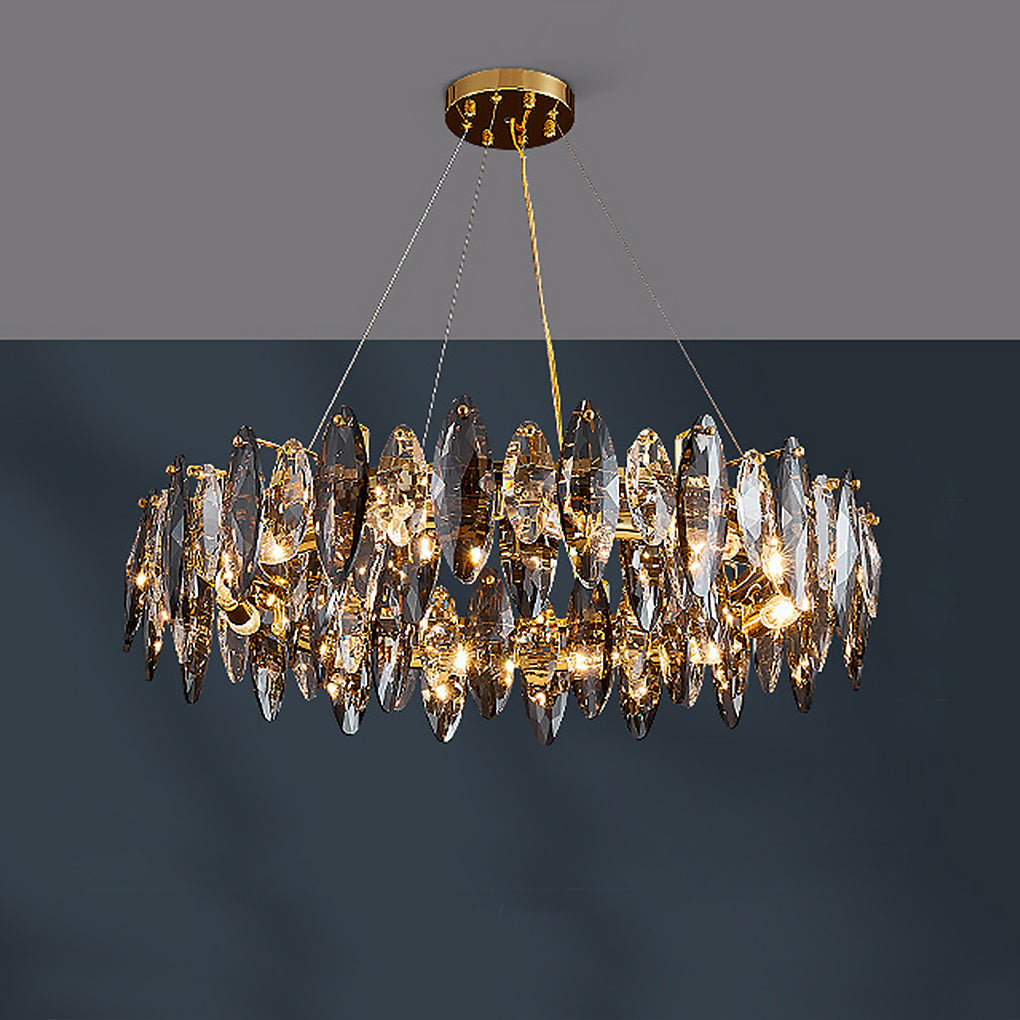Postmodern LED Crystal Chandelier - Three-Color Lighting Design