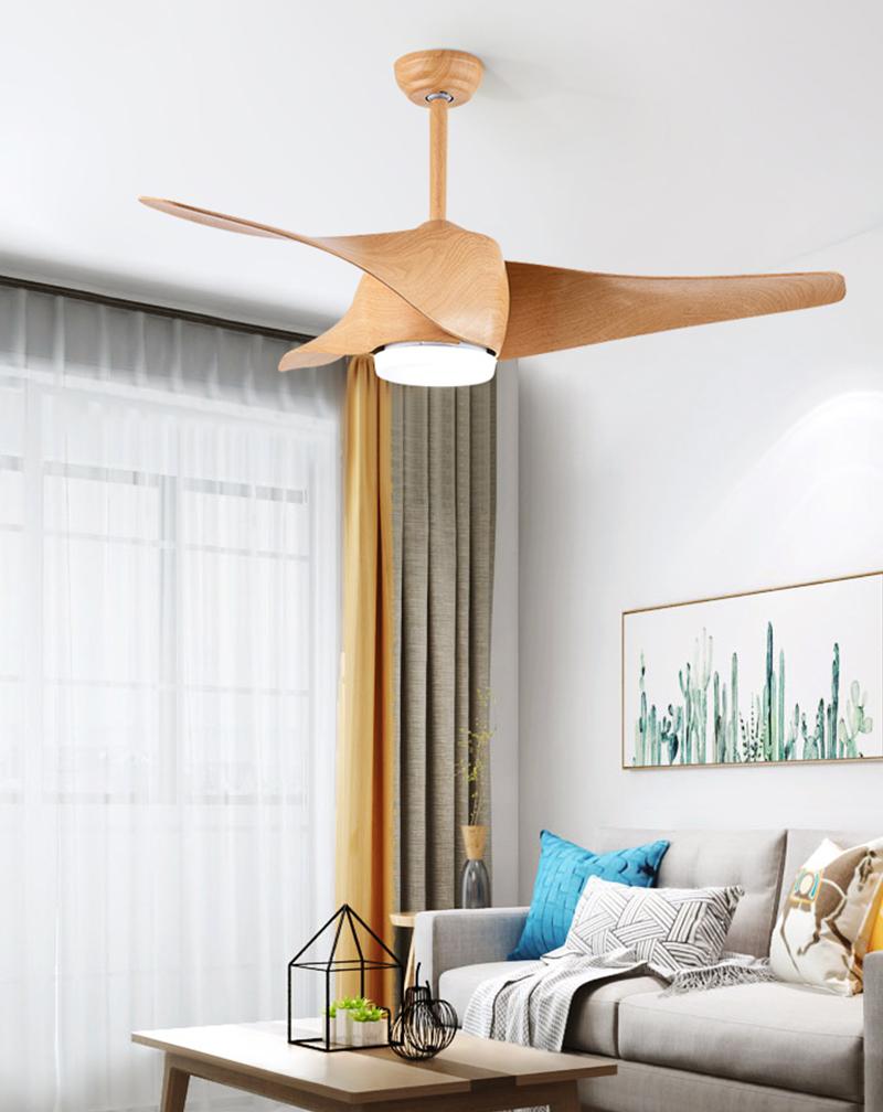 52" Downrod Ceiling Fan with Remote Control & LED Lights
