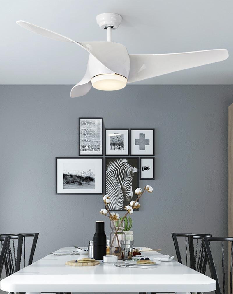 52" Downrod Ceiling Fan with Remote Control & LED Lights