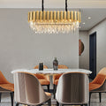 Modern Minimalist Crystal LED Chandelier for Living Room Dining Room Bedroom