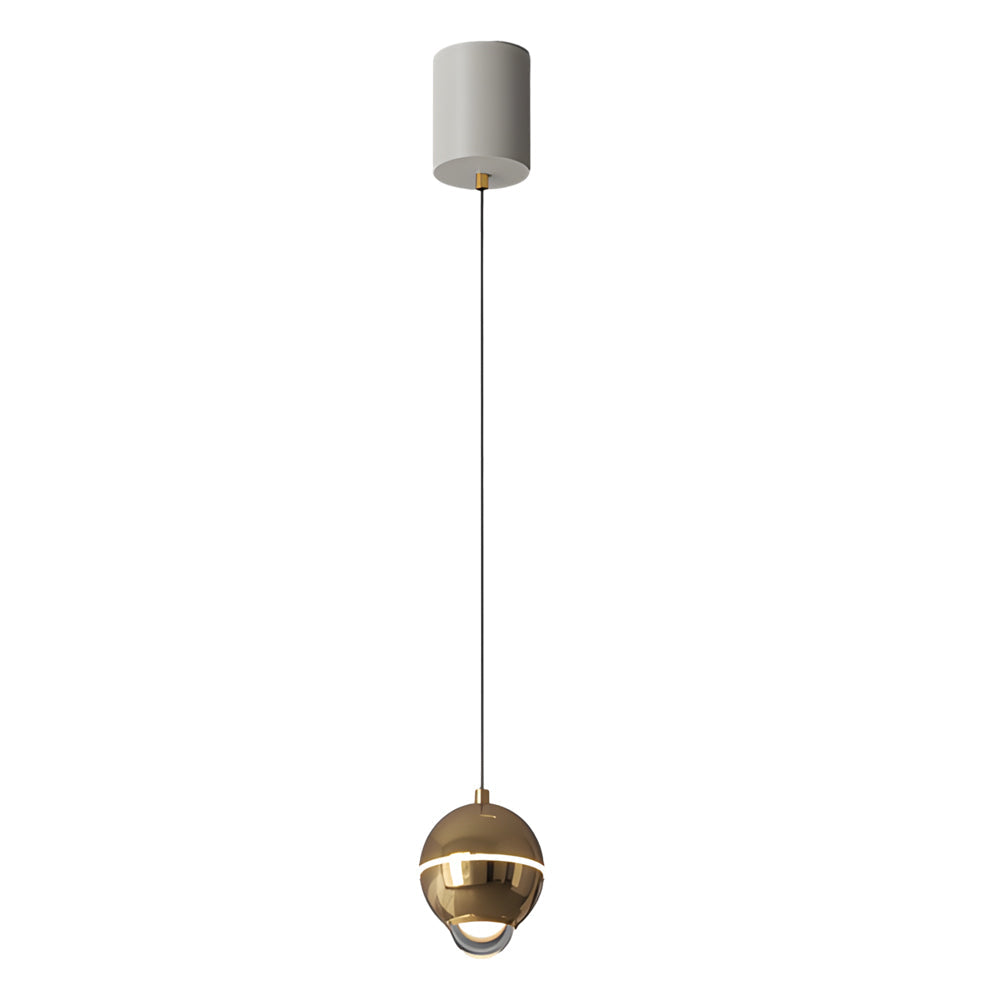 Small Metal Ball LED Pendant Light - 3 Step Dimming Modern Spotlight