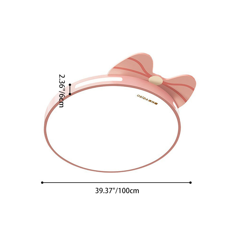 Modern Minimalist Spherical Round Bow Tie Kid Iron Acrylic LED Flush Mount Ceiling Light for Bedroom, Kids Room Lighting, Fixtures, Contemporary Home Decor, Energy-Efficient, Adjustable Brightness, Unique Design, Stylish Lighting Solution, LED Ceiling Lam