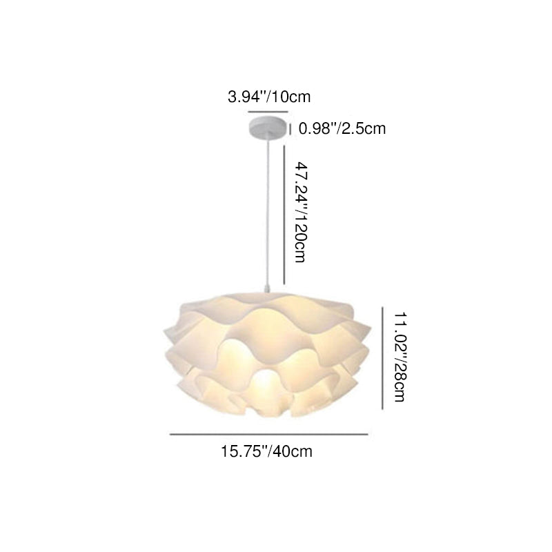 Modern Minimalist Iron Acrylic Floral Pendant Light - 1-Light Fixture for Living Room