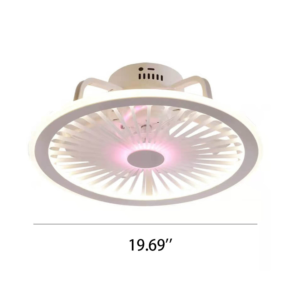 Modern Clear Acrylic LED Flush Mount Ceiling Fan Light - Stylish Ceiling Fixture, Energy Efficient Lighting, Contemporary Home Decor