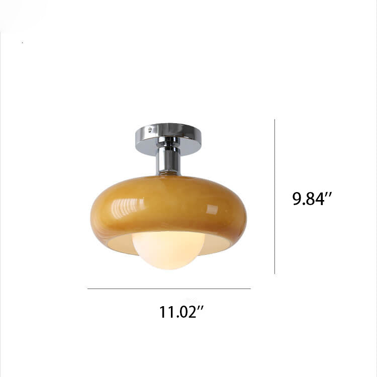 Modern Glass Egg Tart Flush Mount Light Fixture - Stylish Ceiling Lighting for Home Decor

This sleek and contemporary glass egg tart flush mount light is designed to enhance your living space. Perfect for kitchens, dining areas, or any modern home, its u