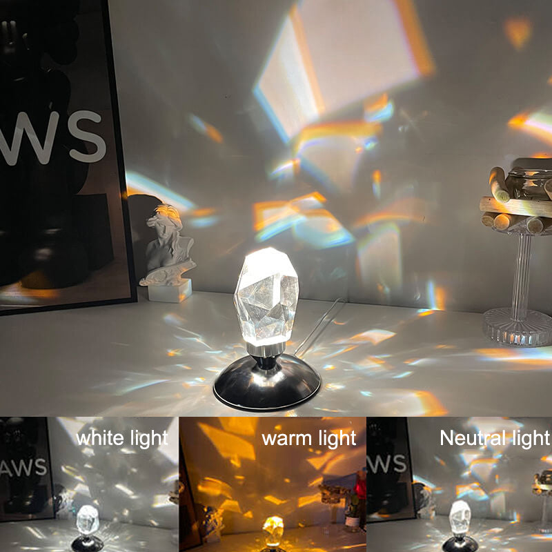 Diamond Crystal Luxury LED Night Light Table Lamp - Ambient Home Decor