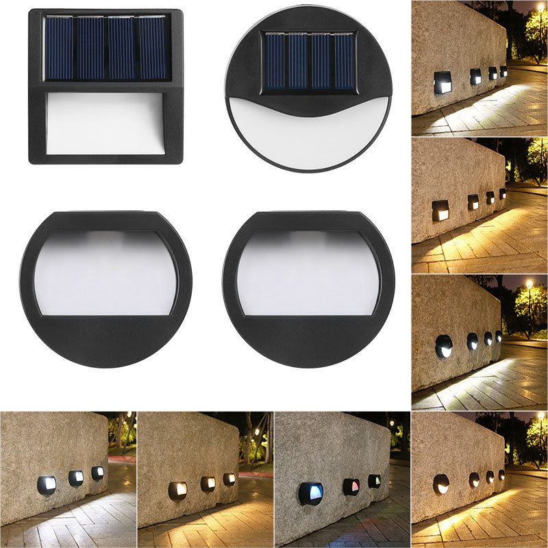 Modern Minimalist Square LED Solar Step Light - Waterproof Outdoor Patio Lighting