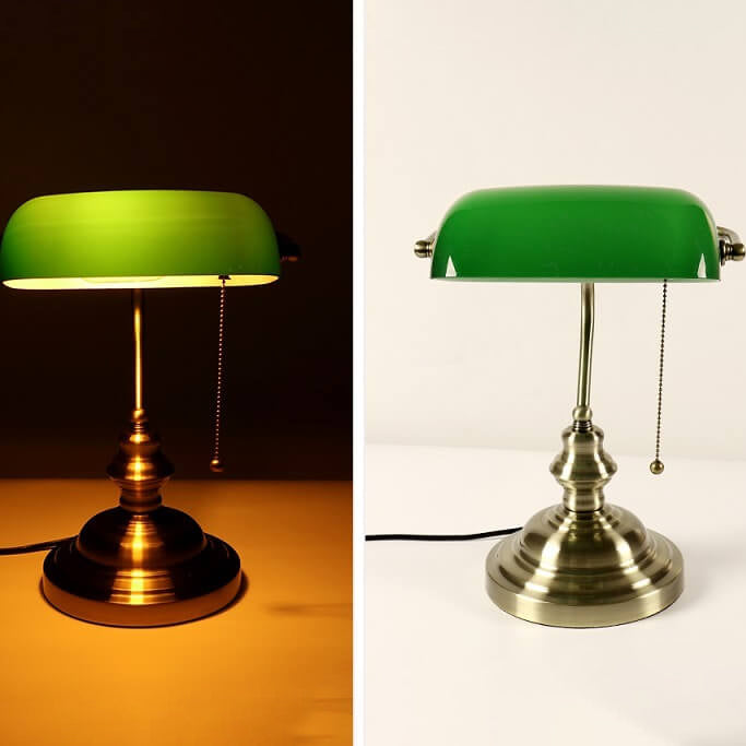 Retro Colored Glass Metal Base Table Lamp 1-Light Zipper Design Vintage Home Decor Bedroom Lighting Industrial Style Desk Lamp Unique Accent Light Stylish Lighting for Living Room Modern Table Lamp Classic Retro Aesthetic Decorative Lamp Designer Lighting