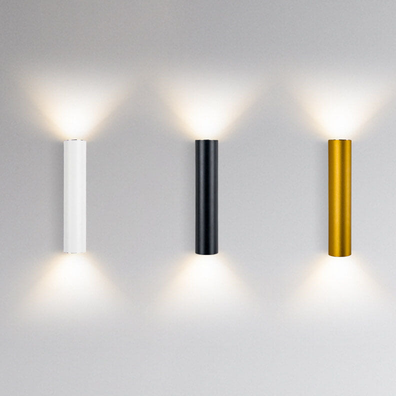 Modern Minimalist Round Aluminum 2-Light Wall Sconce for Bedroom