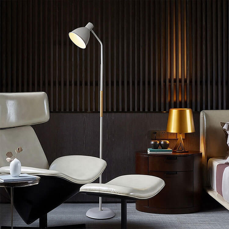 Modern Minimalist Iron Cone Floor Lamp - 1-Light Standing Lamp for Living Room & Bedroom