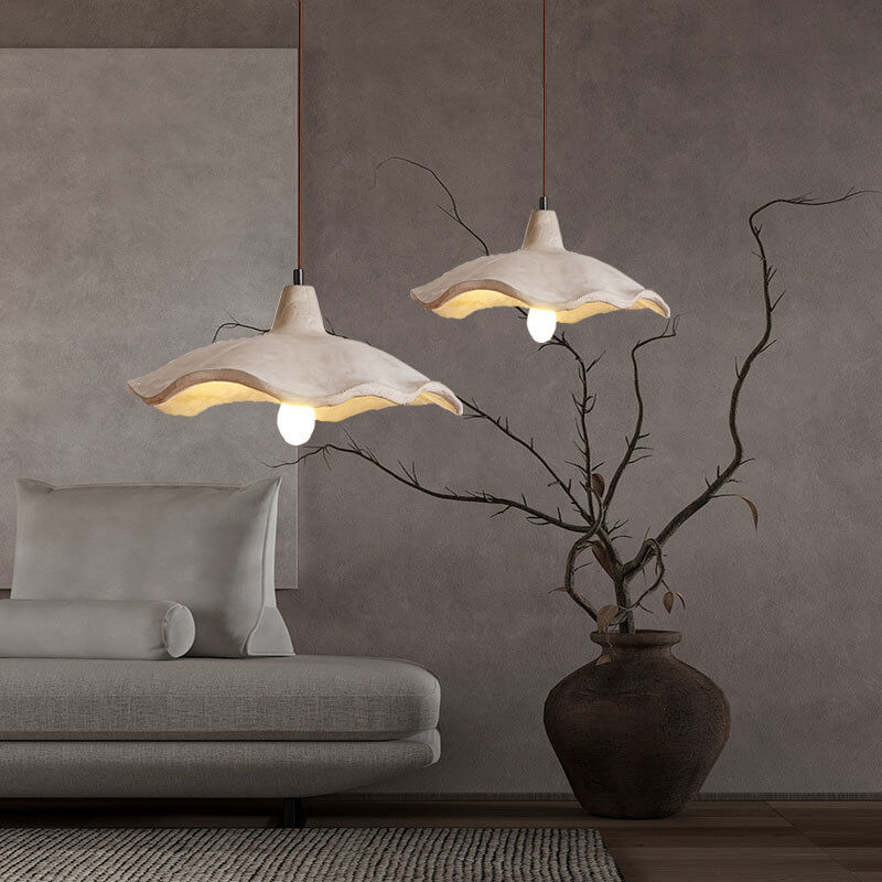 Japanese Vintage Flower Shape Lampshade Ceiling Light Chandelier 1/2/3-Light