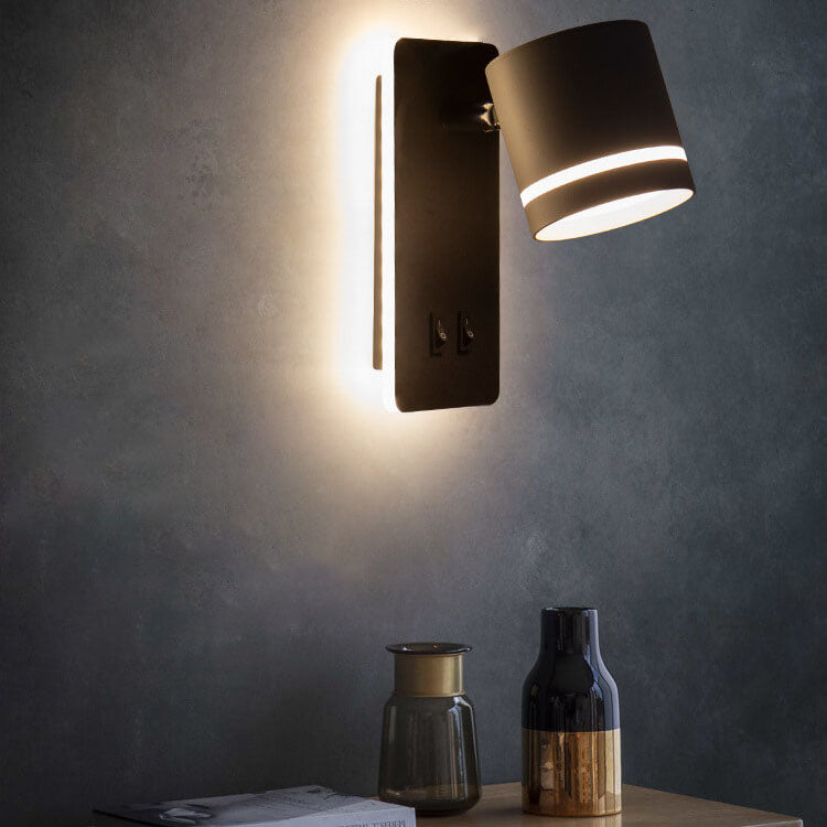 Nordic Iron LED Wall Sconce - Rotatable Spotlight for Living Room & Bedroom