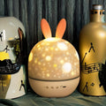 Contemporary Round Rabbit Deer ABS LED Table Lamp for Kids Bedroom Nightlight, Cute Animal Design for Nursery, Eco-Friendly Lighting, Adjustable Brightness, Perfect Birthday Gift for Children