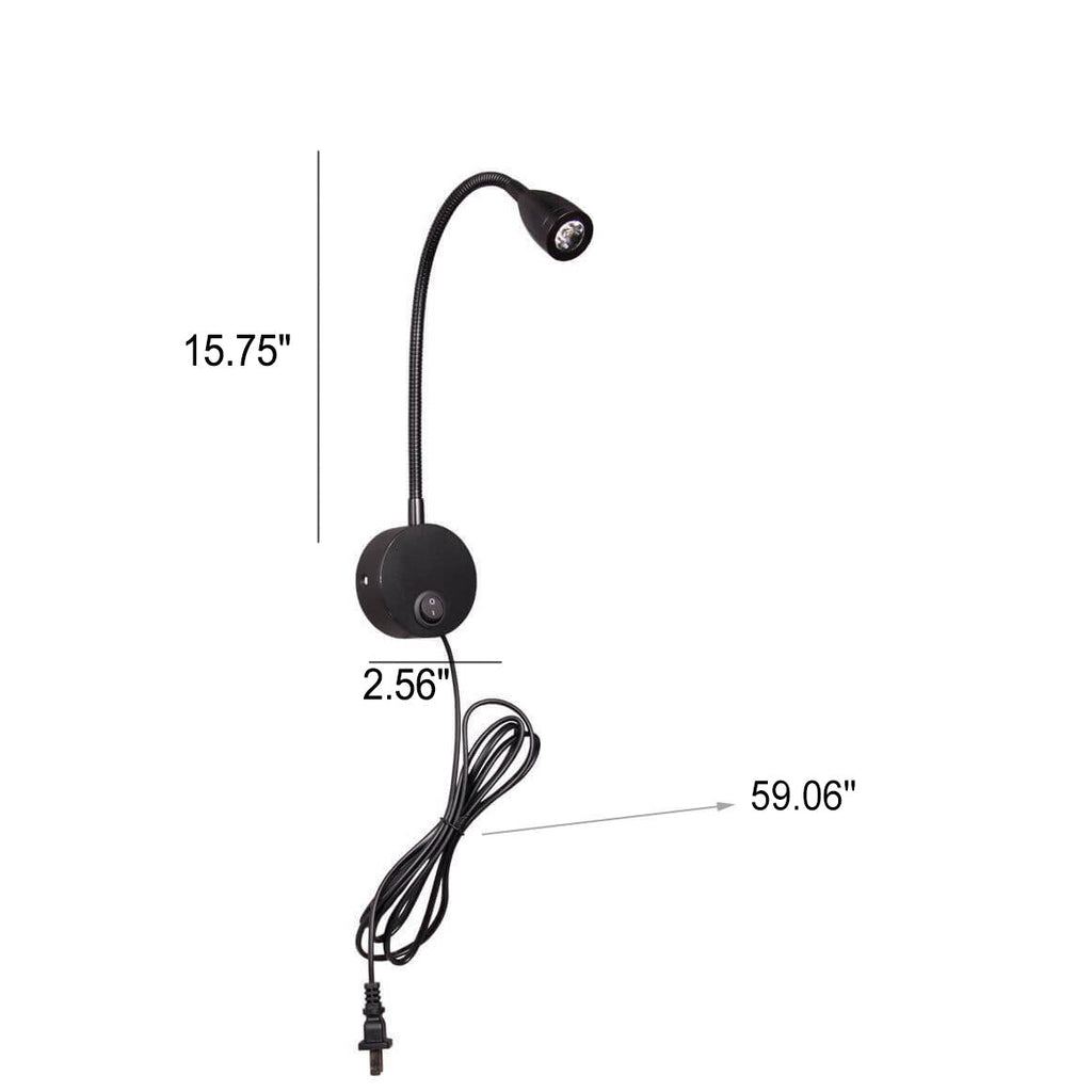 Modern LED Wall Sconce - Rotatable Hose Spotlight Reading Lamp