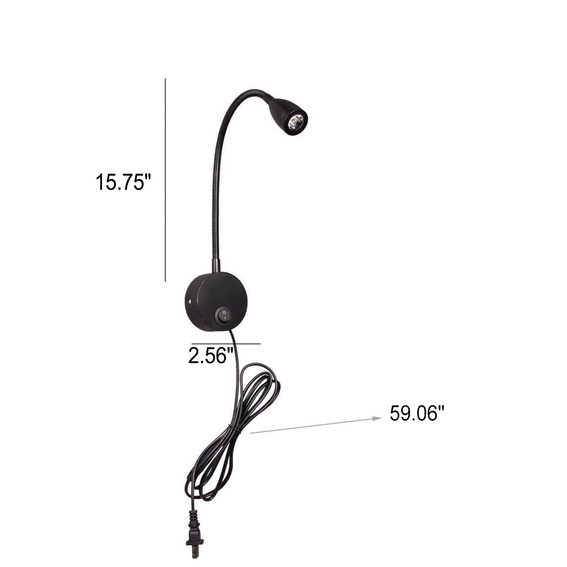 Modern LED Wall Sconce - Rotatable Hose Spotlight Reading Lamp