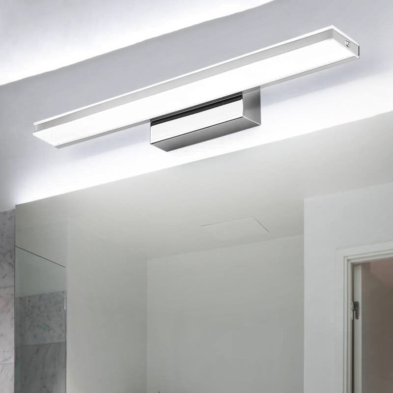 Modern Minimalist Stainless Steel LED Vanity Light - Anti-Fog Wall Sconce for Bathroom & Living Room
