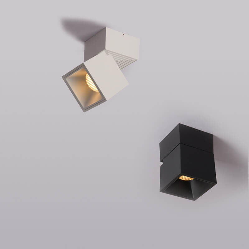 Modern Black & White Foldable LED Semi-Flush Mount Light
