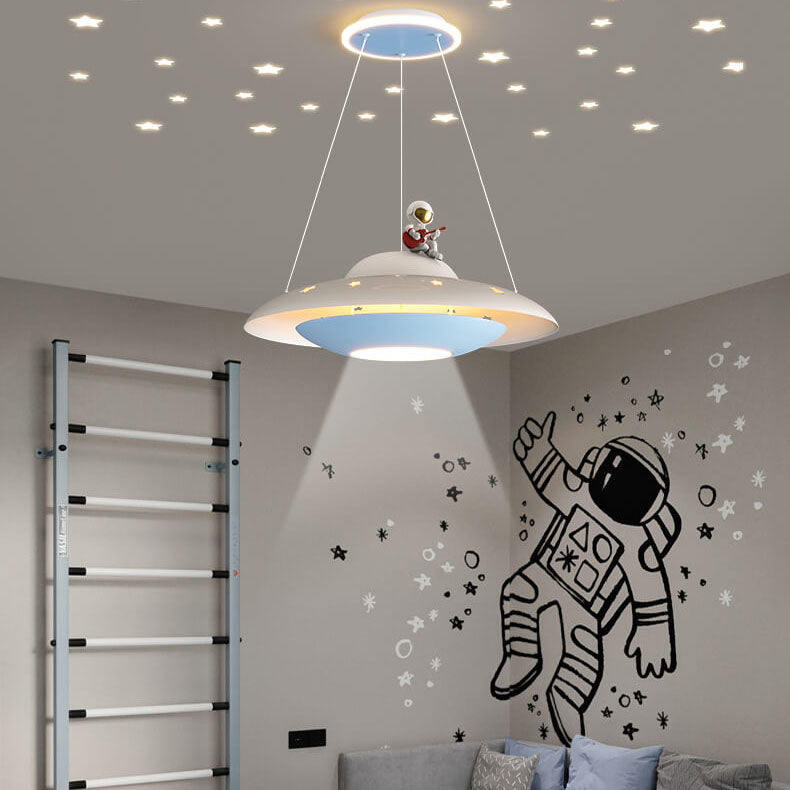Modern Flying Saucer LED Astronaut Children Chandelier