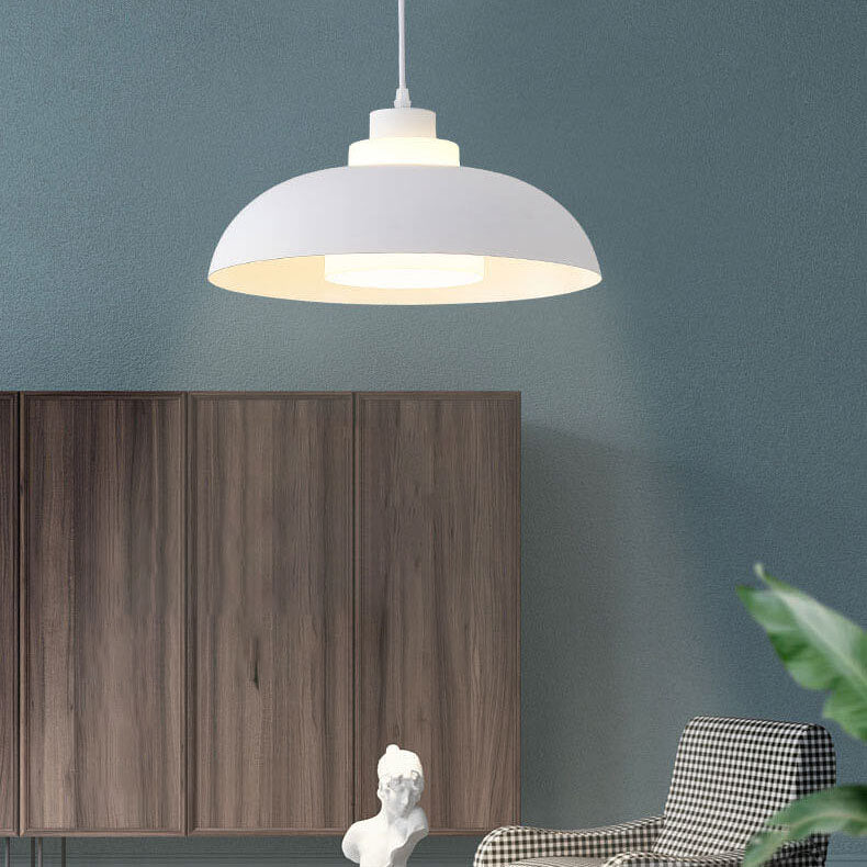 Modern Macaron Acrylic Aluminum Pendant Light - 1-Light Fixture