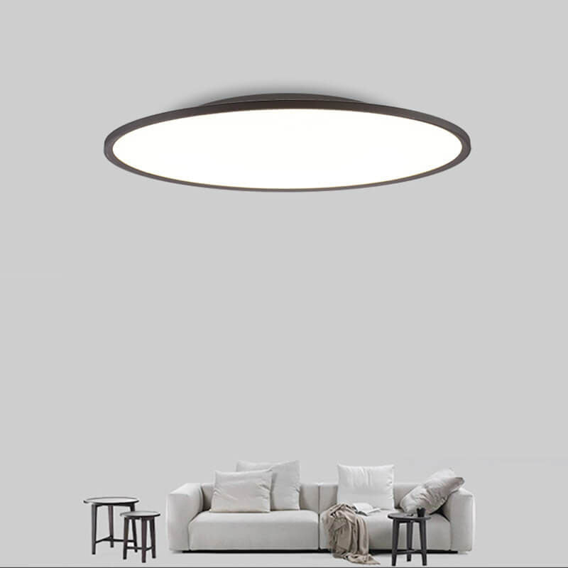 Modern Minimalist LED Flush Mount Ceiling Light - Acrylic Aluminum Round Shade for Living Room