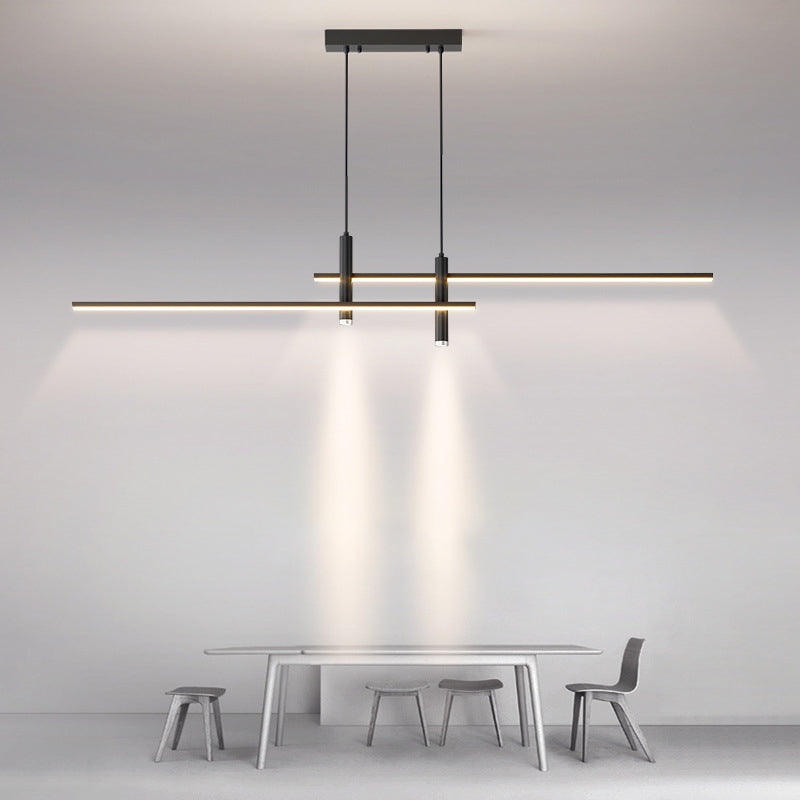 Modern Minimalist Geometric LED Island Chandelier for Dining Room