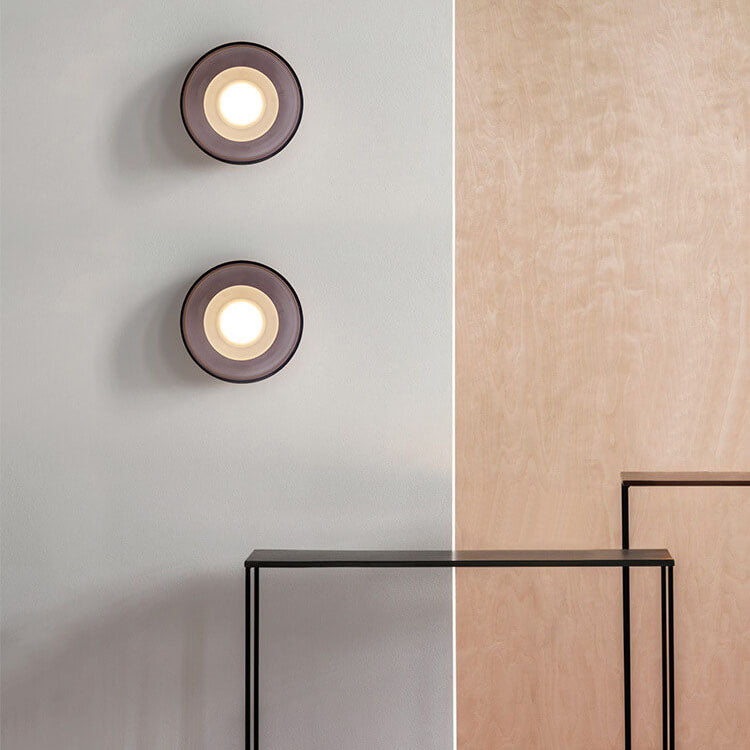 Nordic Vintage Round Glass LED Wall Sconce Lamp