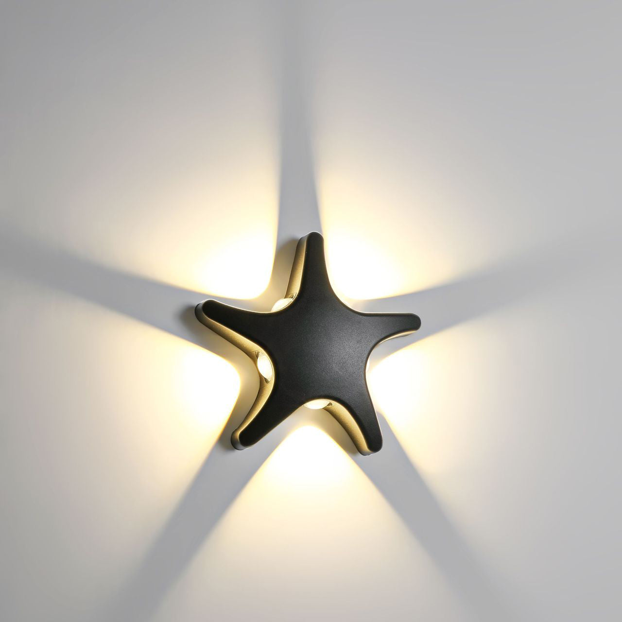Contemporary Aluminum Starfish LED Waterproof Wall Sconce for Outdoor Patio Lighting
