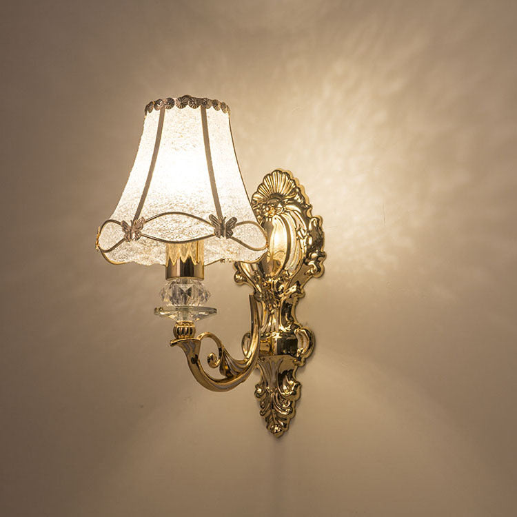 Traditional Resin Iron Conic Cylinder 1-Light Wall Sconce for Bedside