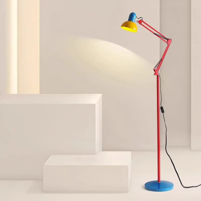 Modern Simplicity Iron Half Circle Floor Lamp - 1-Light for Bedroom