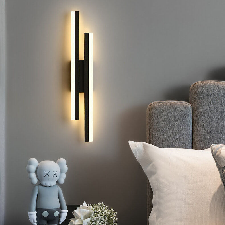 Modern Minimalist LED Wall Sconce - Iron Acrylic Line Design Lighting