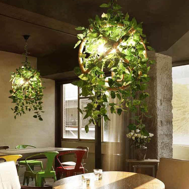 Industrial Vintage Chandelier with Greenery & Cherry Blossoms | 3-Light Iron & Hemp Rope Fixture

Transform your space with this stunning industrial vintage chandelier featuring lush greenery and delicate cherry blossoms. This 3-light fixture combines stu