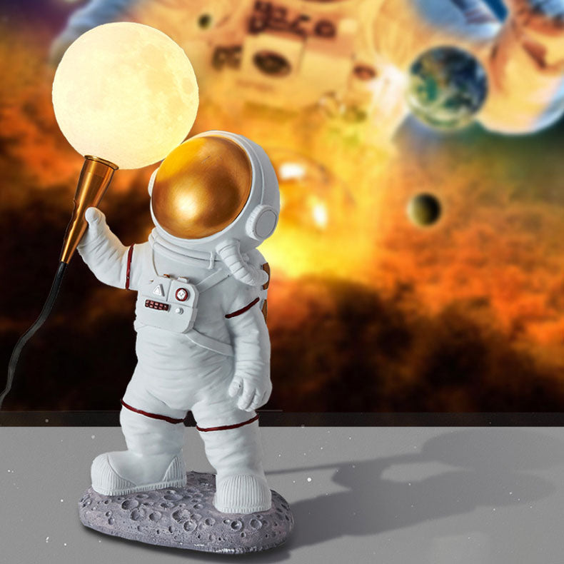 Contemporary Creative Cartoon Astronaut Resin ABS 1-Light Wall Sconce Lamp for Bedroom Kids Room Decor Fun Space-Themed Night Light Unique Wall Fixture for Nursery Astronaut Light Fixture Playful Design Modern Home Lighting Decorative Astronaut Wall Lamp