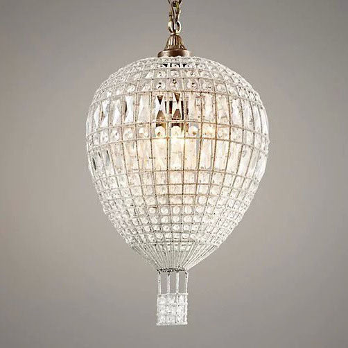 Modern Art Deco Hot Air Balloon Iron Crystal Chandelier - 1/3/6 Light for Living Room