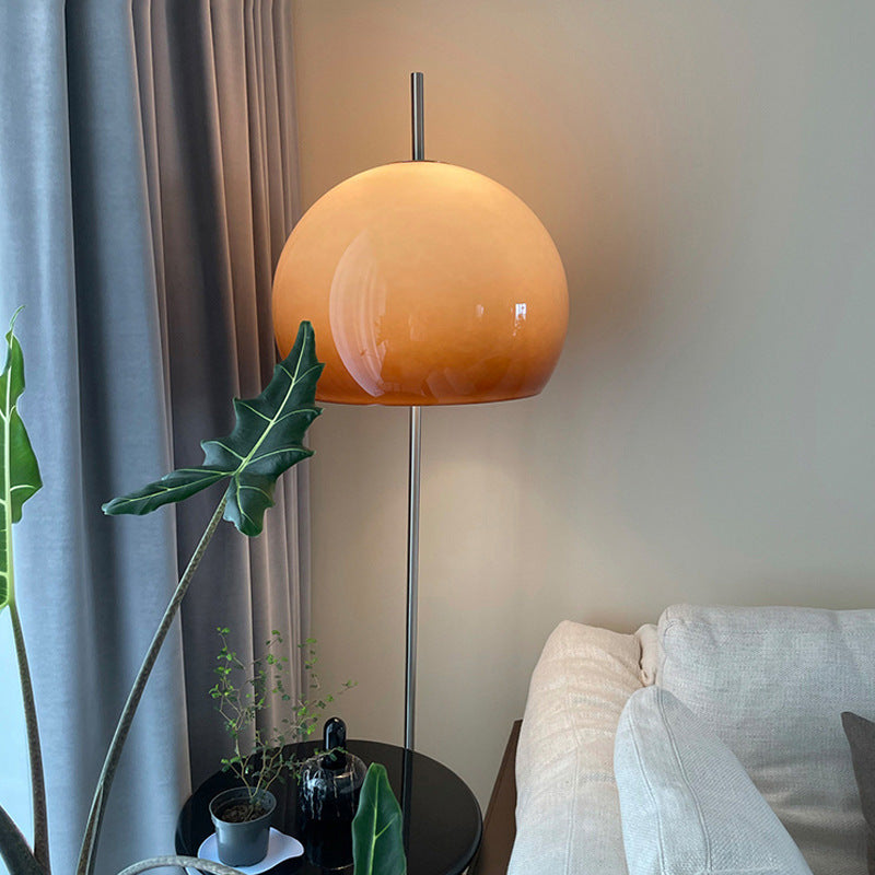Contemporary Retro Mushroom Glass 2-Light Floor Lamp for Living Room