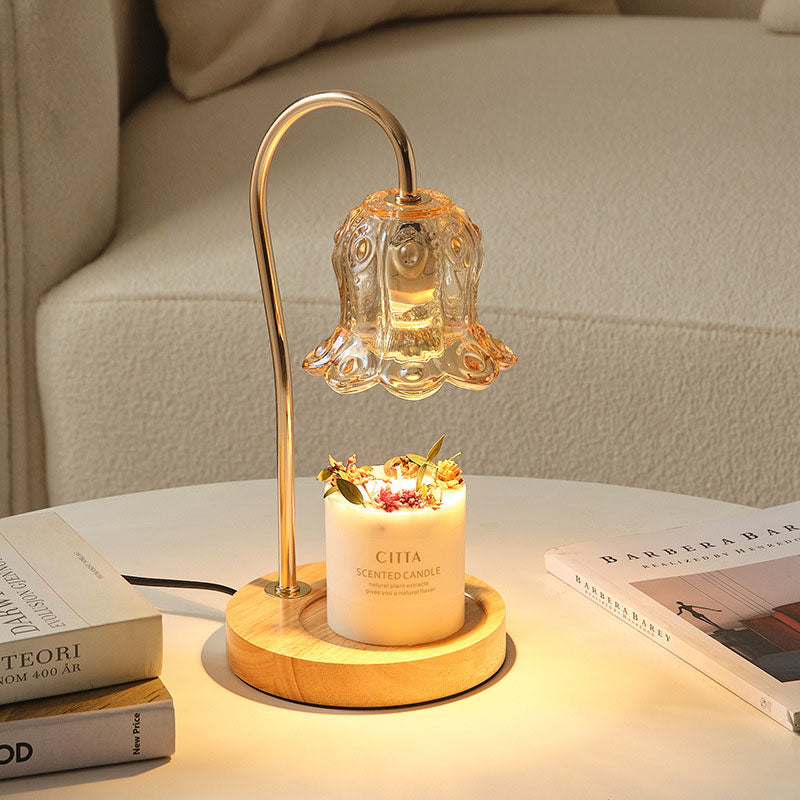 Modern Solid Wood Lily Of The Valley Melting Wax Table Lamp