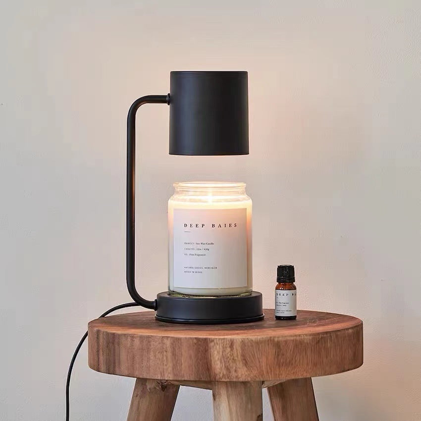 Contemporary Nordic Melting Wax Table Lamp - Iron Cylinder Shade 1-Light for Study