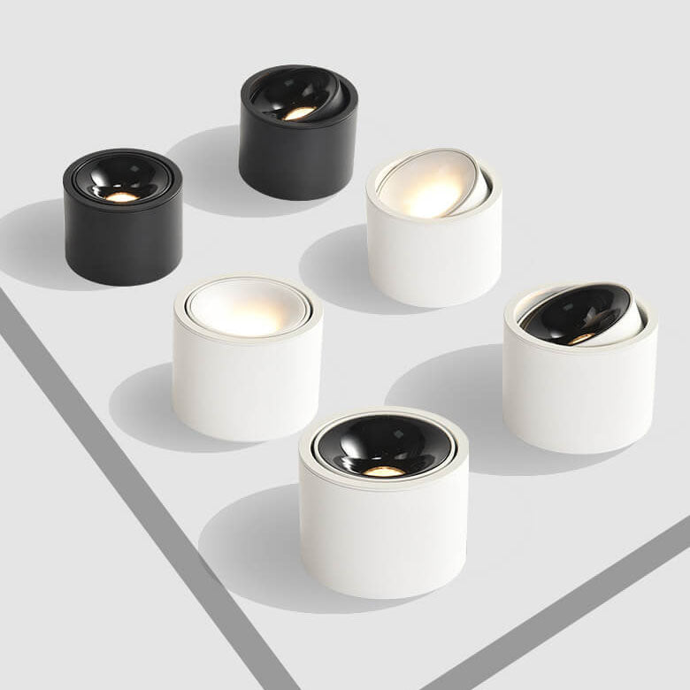 Modern Minimalist Aluminum Round LED Flush Mount Spotlight for Living Room