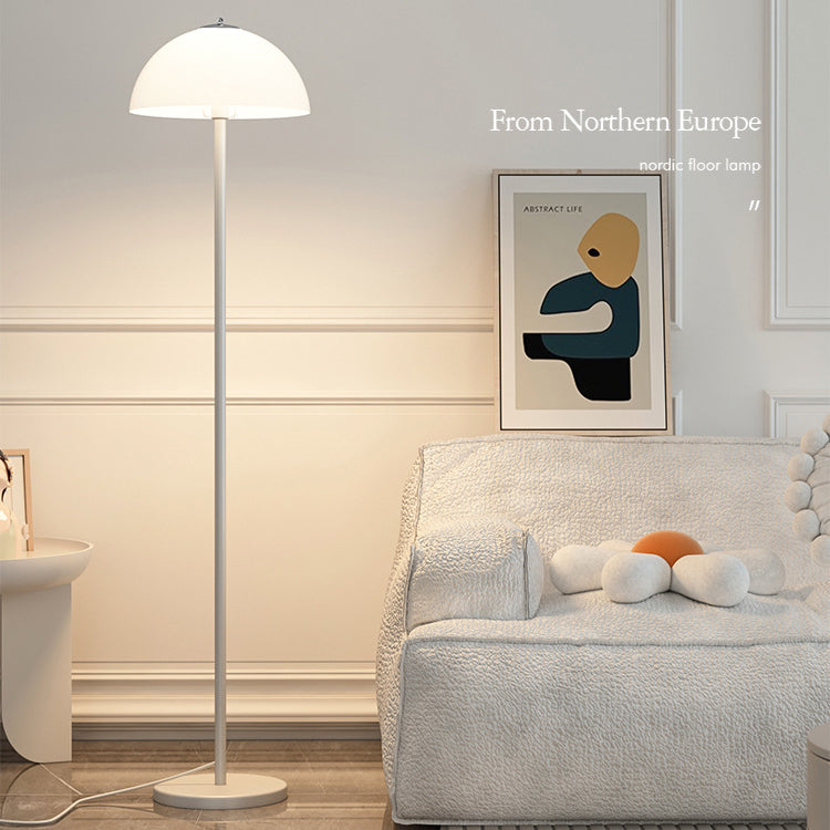 Modern Art Deco Half Circle Floor Lamp - Iron & Acrylic 1-Light for Living Room