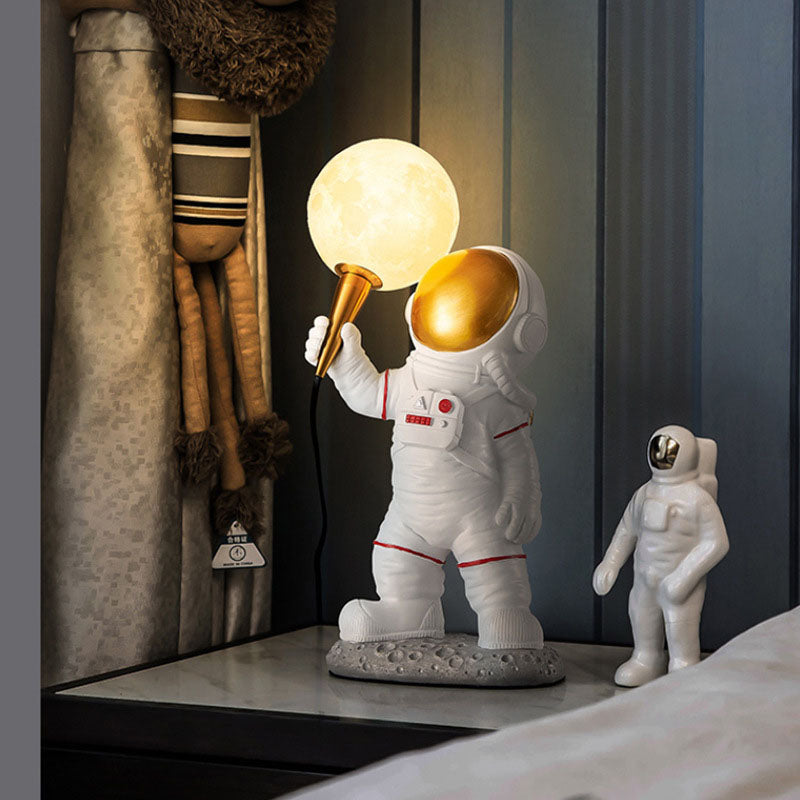 Contemporary Creative Cartoon Astronaut Resin ABS 1-Light Wall Sconce Lamp for Bedroom Kids Room Decor Fun Space-Themed Night Light Unique Wall Fixture for Nursery Astronaut Light Fixture Playful Design Modern Home Lighting Decorative Astronaut Wall Lamp