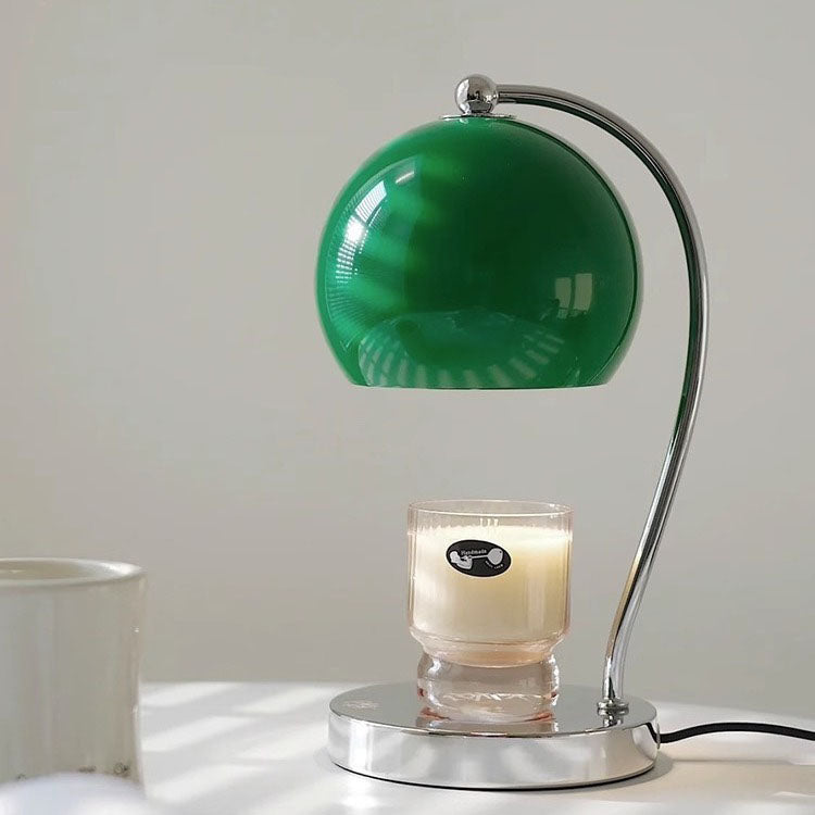 Contemporary Scandinavian Round Ball 1-Light Melting Wax Table Lamp - Stainless Steel for Bedroom