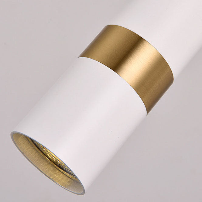 Contemporary Nordic Metal Long Barrel Pendant Light for Bedroom