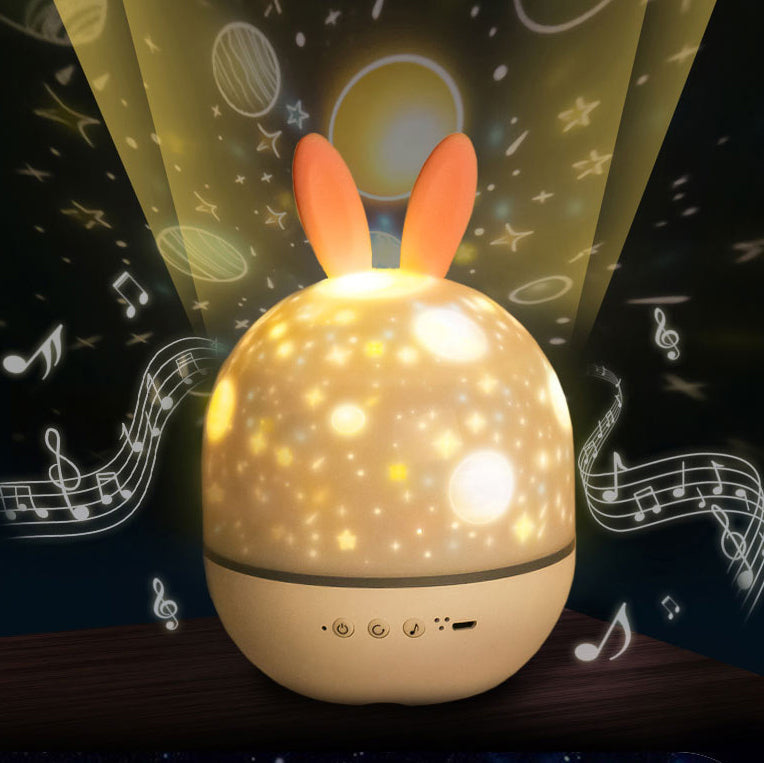 Contemporary Round Rabbit Deer ABS LED Table Lamp for Kids Bedroom Nightlight, Cute Animal Design for Nursery, Eco-Friendly Lighting, Adjustable Brightness, Perfect Birthday Gift for Children
