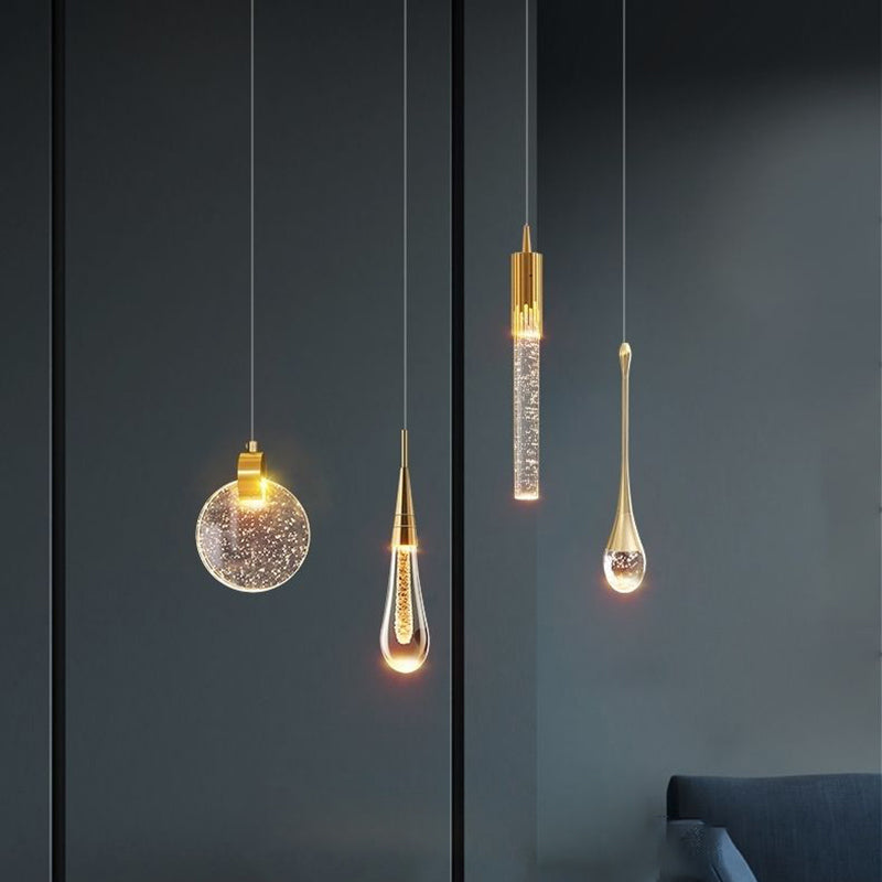Contemporary Scandinavian Crystal LED Chandelier for Bedroom 

Elevate your bedroom decor with this stunning contemporary chandelier, featuring water drop design and a sleek combination of iron and aluminum. Perfect for adding a touch of elegance, this LE
