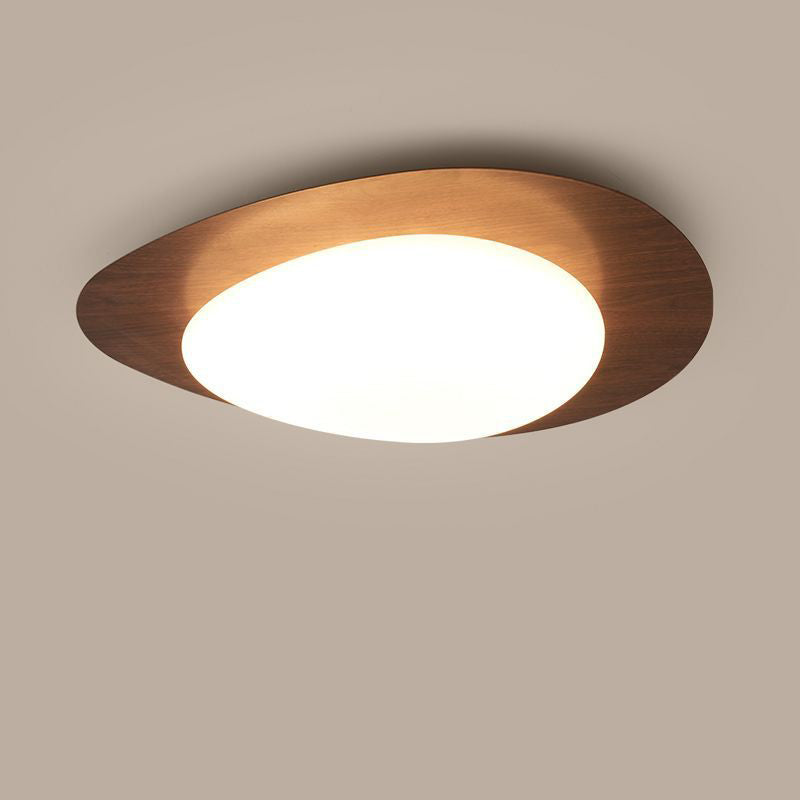 Contemporary Scandinavian Pebble Shape LED Flush Mount Ceiling Light for Bedroom