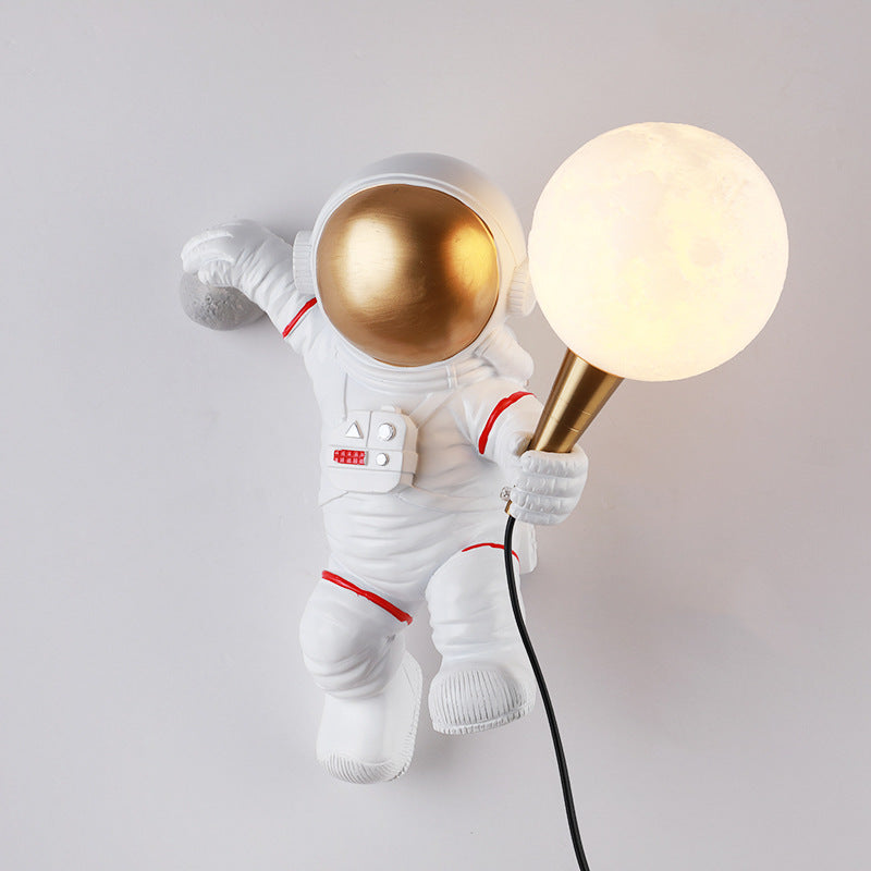 Contemporary Astronaut Resin Table Lamp - 1-Light ABS Design for Bedroom 

Illuminate your space with this unique contemporary astronaut table lamp. Crafted from high-quality resin and ABS materials, it features a striking design that adds a playful yet m