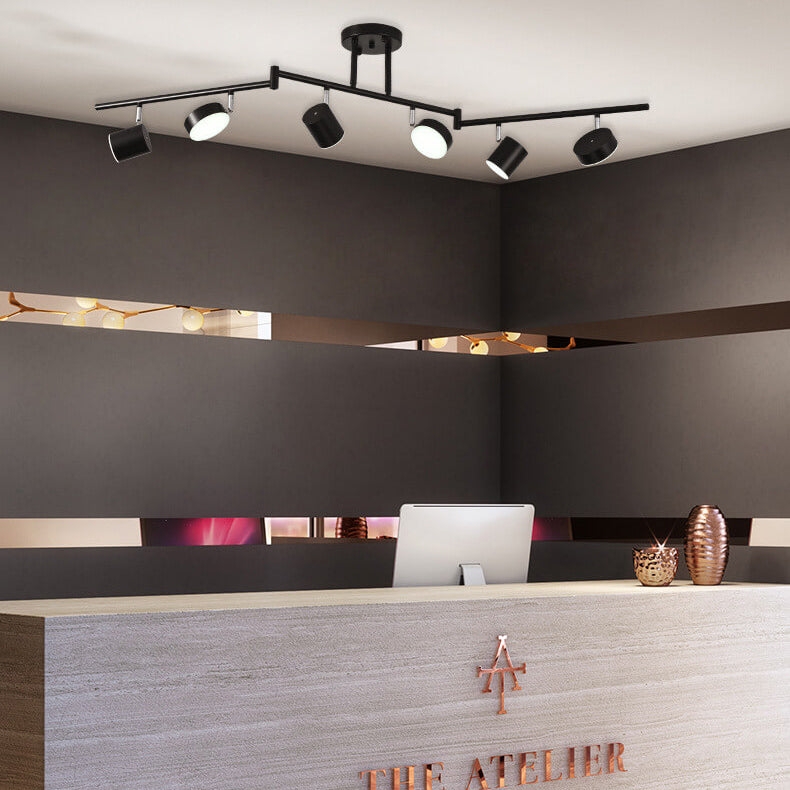 Modern Rotating LED Semi-Flush Mount Ceiling Light